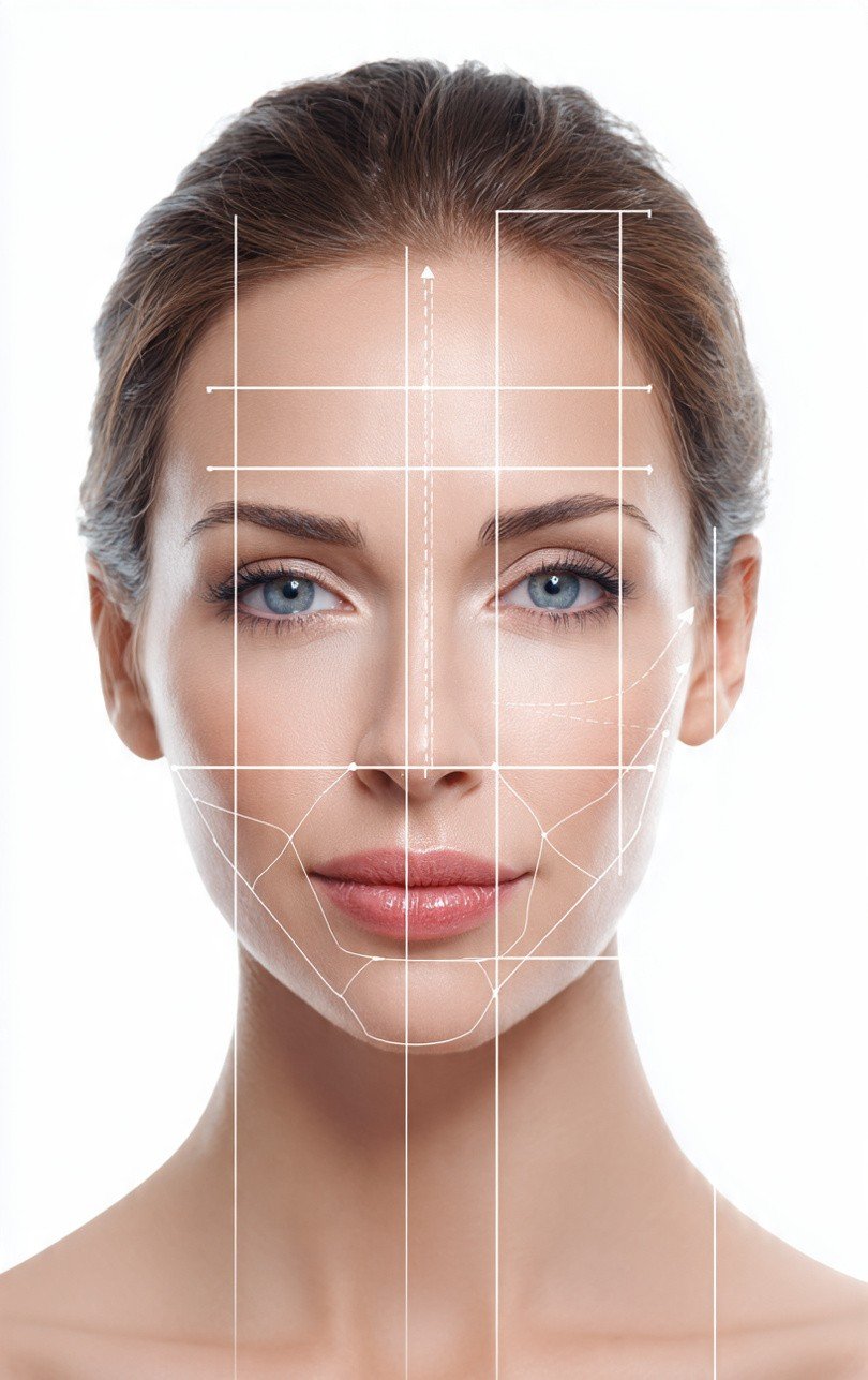 Fotografía clínica de perfil facial durante la valoración